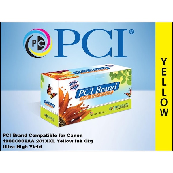 Pci Compatible Canon 281XXL 1980C002 Yellow Ink for PIXMA TS6220, TS702, TS8120, TS8220, TS9120, TS9520 1982C001AA-PCI - main